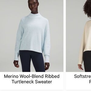 Merino Wool-Blend Ribbed Turtleneck Sweater